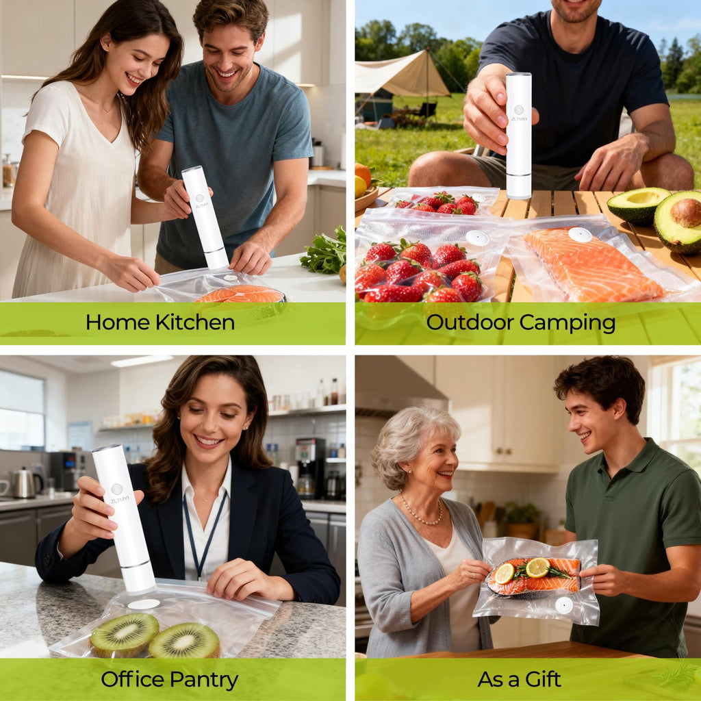 ZLTMYI Reusable Vacuum Sealer Bags for Food, 30 BPA-Free Food Storage Bags