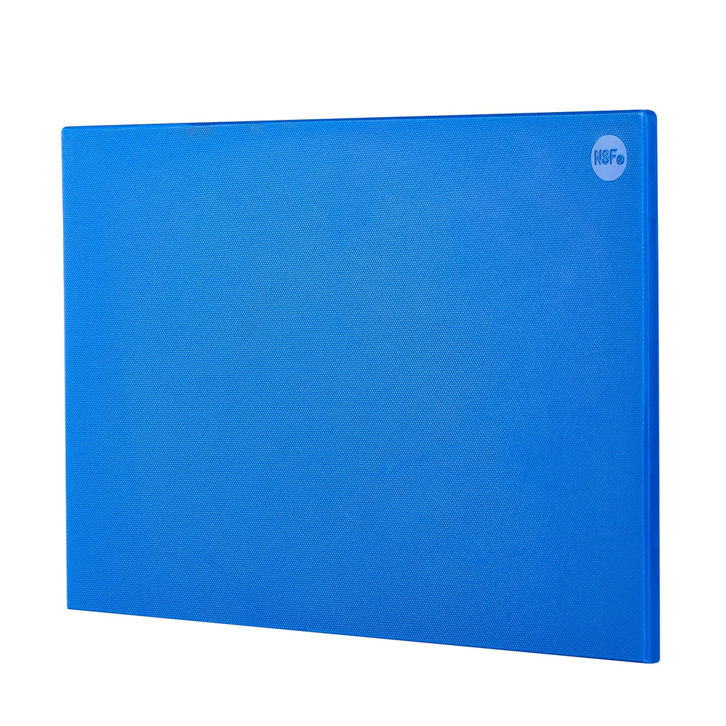 CURTA Cutting Boards for Kitchen, 20" x 14" x 0.5" BLUE Color Coded Plastic Commercial Chopping Board with Anti Slip Surface Dishwasher Safe
