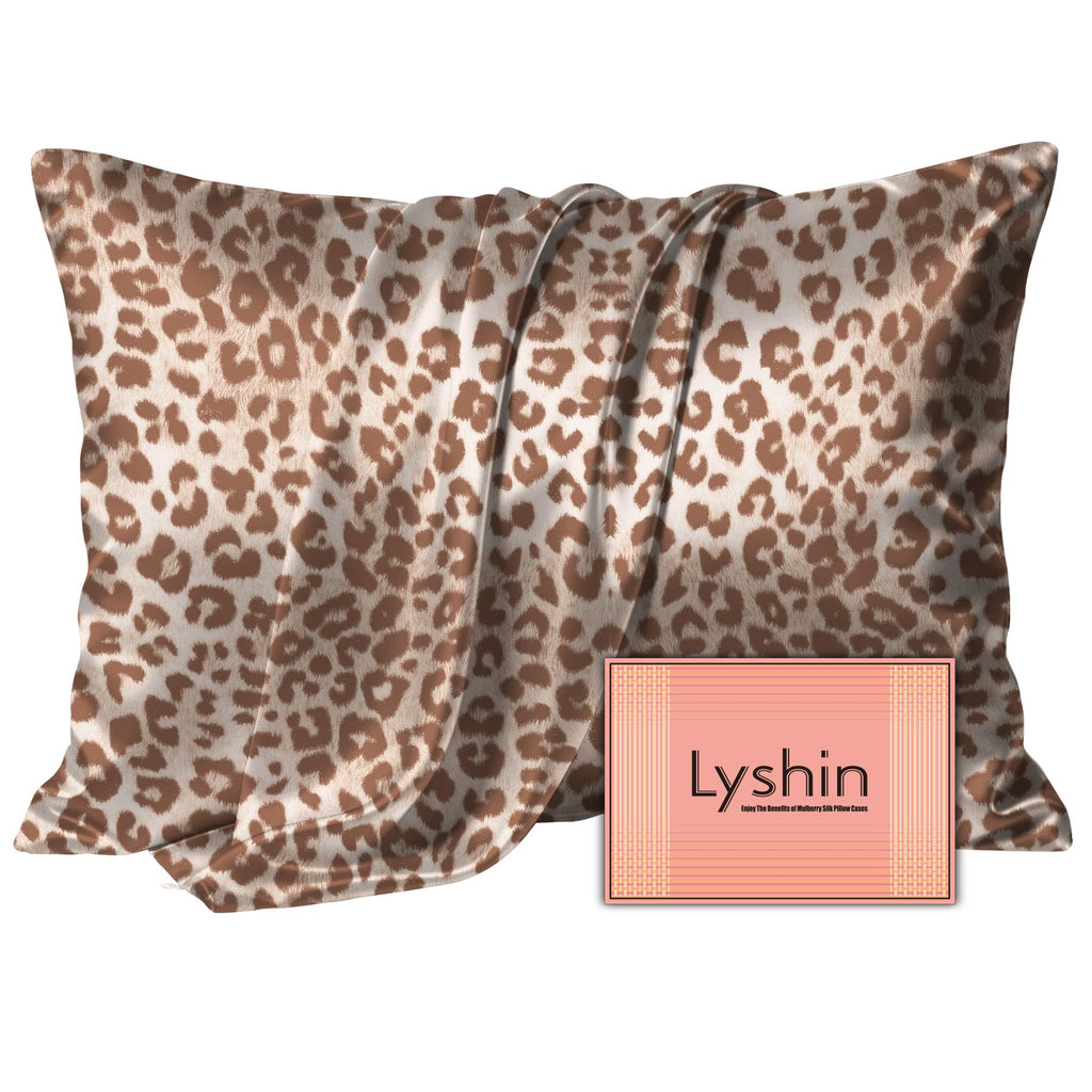 LYSHIN Silk Pillow Cases 2 Pack King Size with Zipper, Champagne