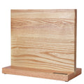 YOUSUNLONG Magnetic Knife Block - Magnetic Knife Holder - Magnetic Knife Stand - Double-sided Super Magnetic with Natural Fraxinus wood - Holds 10“ knives - Space Saver - Large storage knife holder