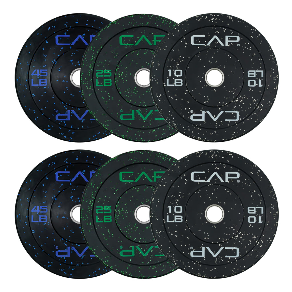 CAP 260lb Competition Olympic Bumper Plate Weight Set