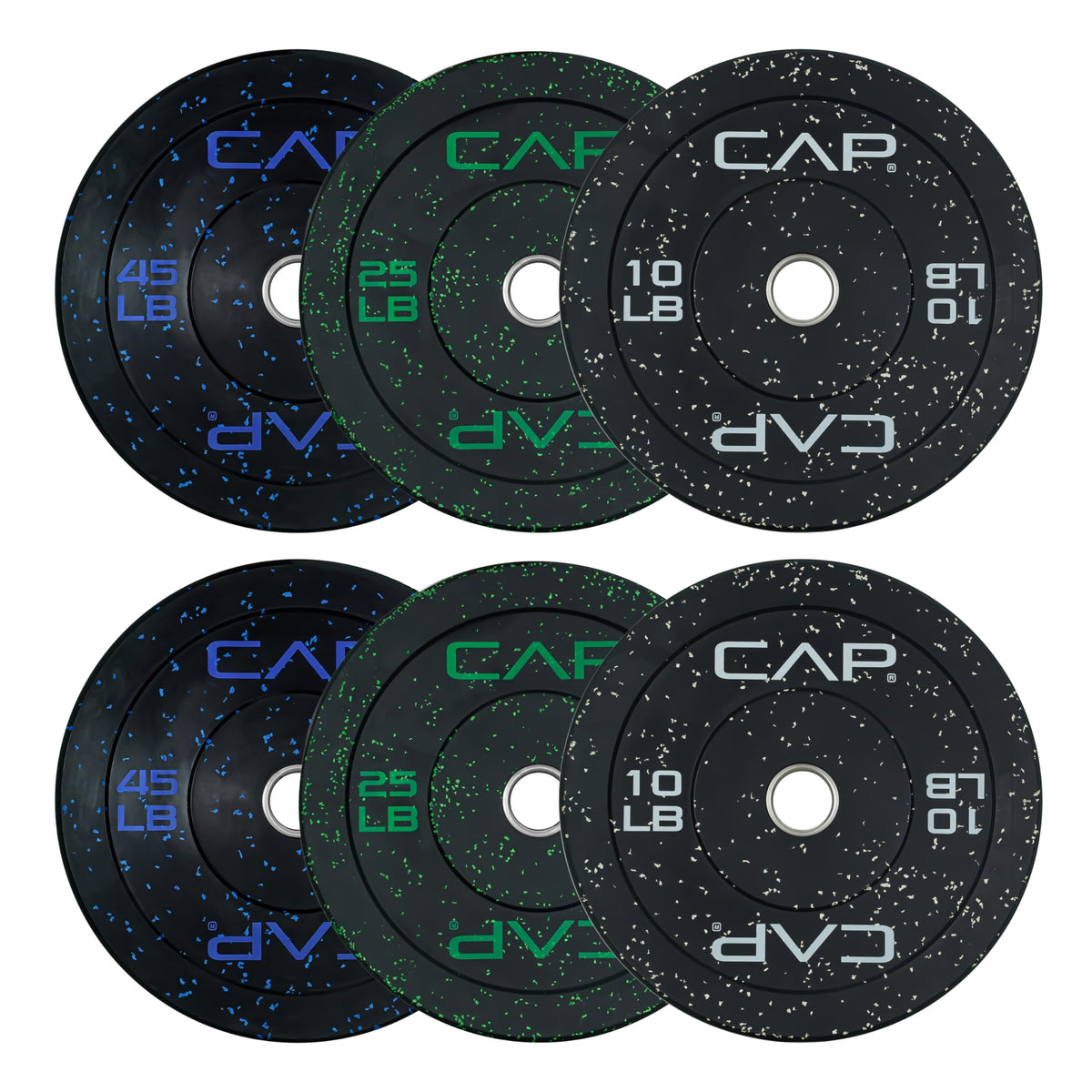 CAP 260lb Competition Olympic Bumper Plate Weight Set