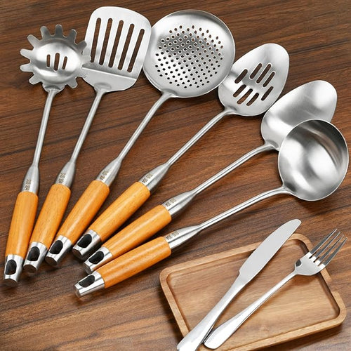 304 Stainless Steel Kitchen Cooking Utensils, 6 Packs