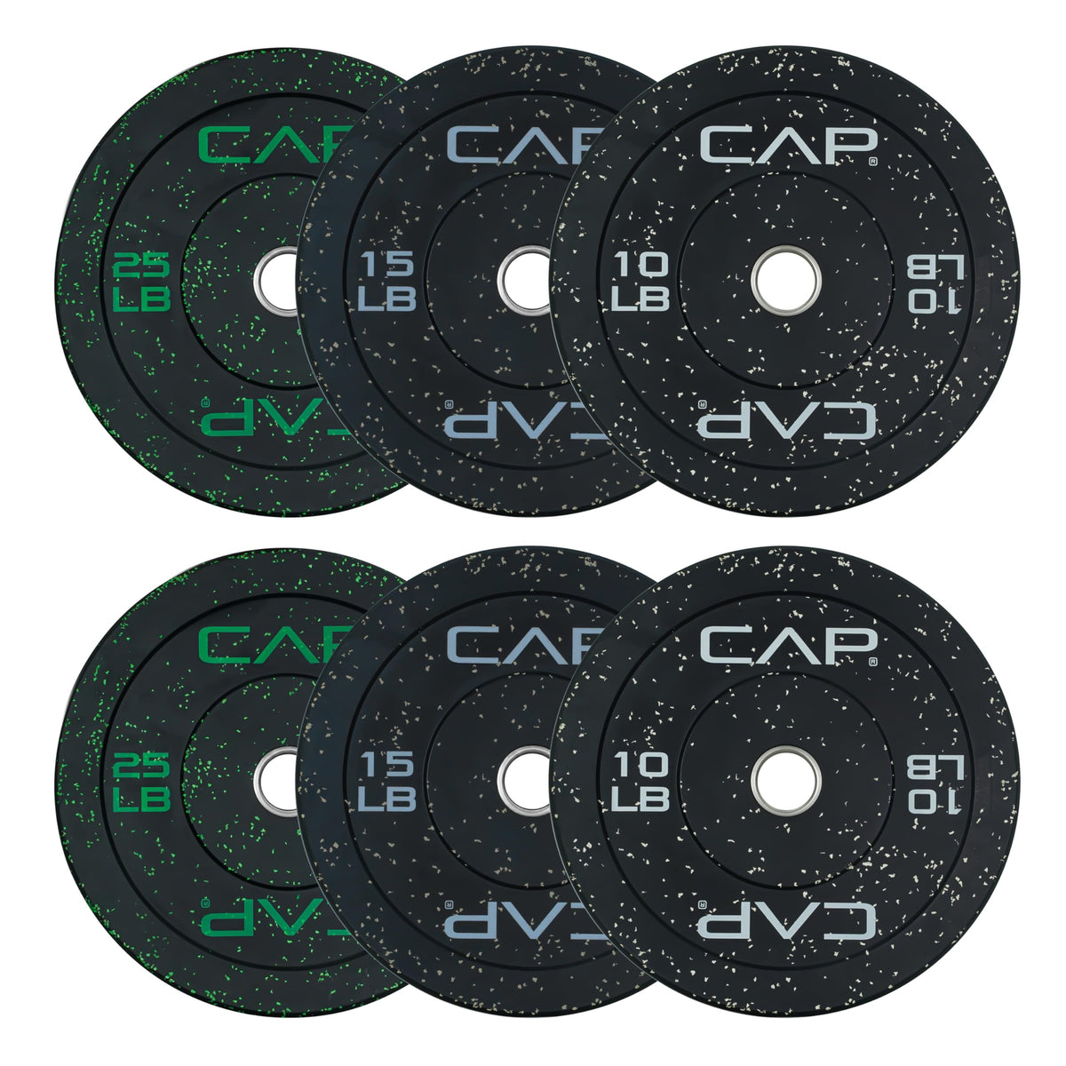 CAP 260lb Competition Olympic Bumper Plate Weight Set