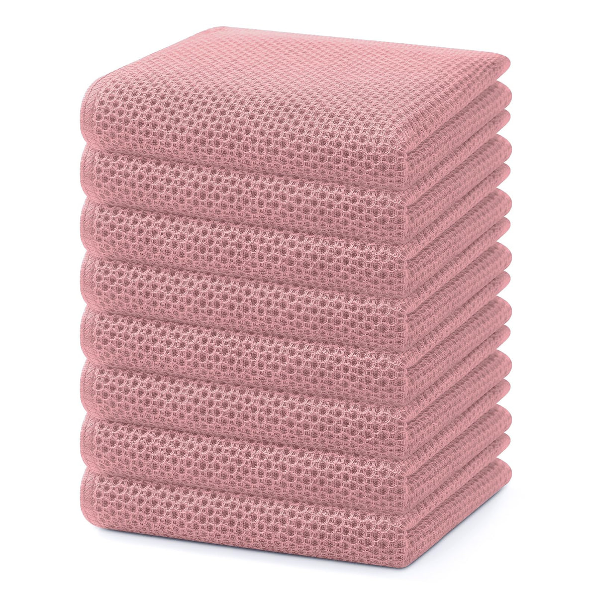 Homaxy 100% Cotton Waffle Weave Kitchen Dish Towels 18-Pack, Black