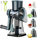 KalraMay Rotary Cheese Grater with Handle, Multifunctional Cheese Shredder