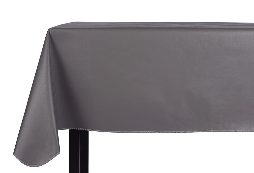 Yourtablecloth Heavy Duty Vinyl Rectangle or Square Tablecloth – 6 Gauge Heavy Duty Tablecloth – Flannel Backed – Wipeable Tablecloth with Vivid Colors & Many Sizes 52 x 52 Gray