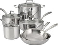 Tramontina Boston Tri-Ply Clad Stainless Steel 3-Quart Sauce Pan with Lid
