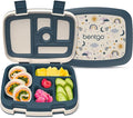 Bentgo Kids Prints Leak-Proof, 5-Compartment Bento-Style Kids Lunch Box - Ideal Portion Sizes for Ages 3-7, Durable, Drop-Proof, Dishwasher Safe, & PFAS & BPA-Free Materials (Friendly Skies)