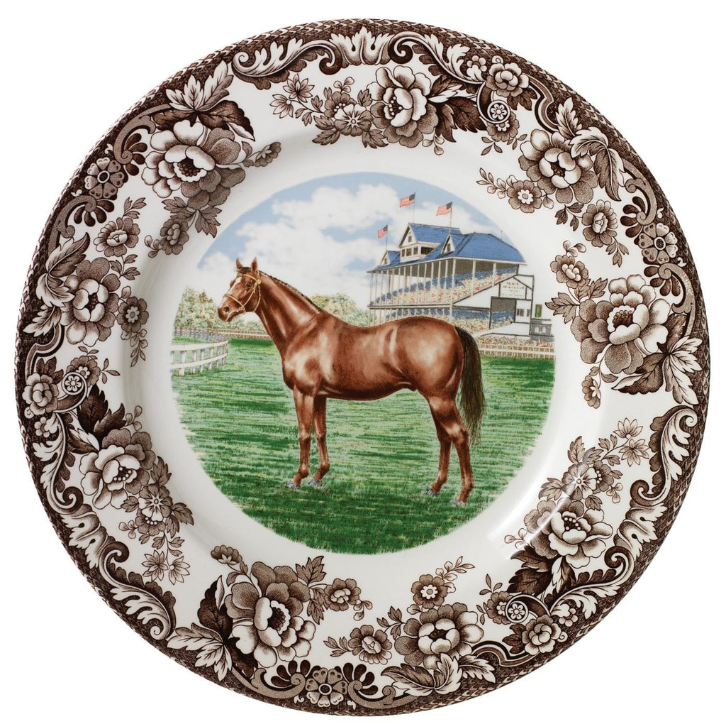Spode Woodland Dinner Plate, Horse | 10.5 Inch | Hunting Cabin, Lodge, and Cottage Décor | Made in England from Fine Earthenware | Microwave and Dishwasher Safe (American Quarter Horse)