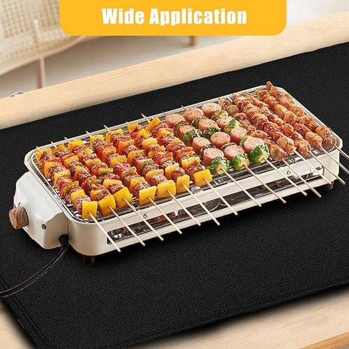16" x 20" Rectangular Grill Mat, Fire Pit Mat Fireproof Under Grill Mat Oil-Proof Waterproof BBQ Pad for Outdoor Grill Accessories, Heat Resistant Protective Deck and Patio Mat Fire Resistant Pad