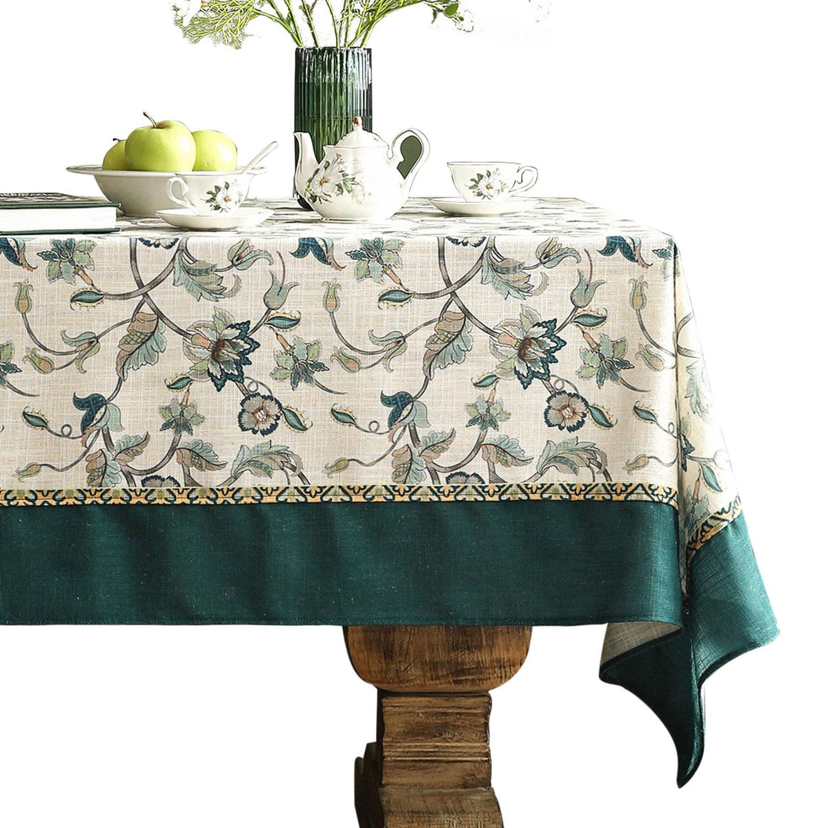 patdrea Vintage French Linen Tablecloth,Rectangular,94"x63"-Noah