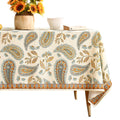 patdrea Vintage French Linen Tablecloth,Rectangular,110"x63"-Botticelli