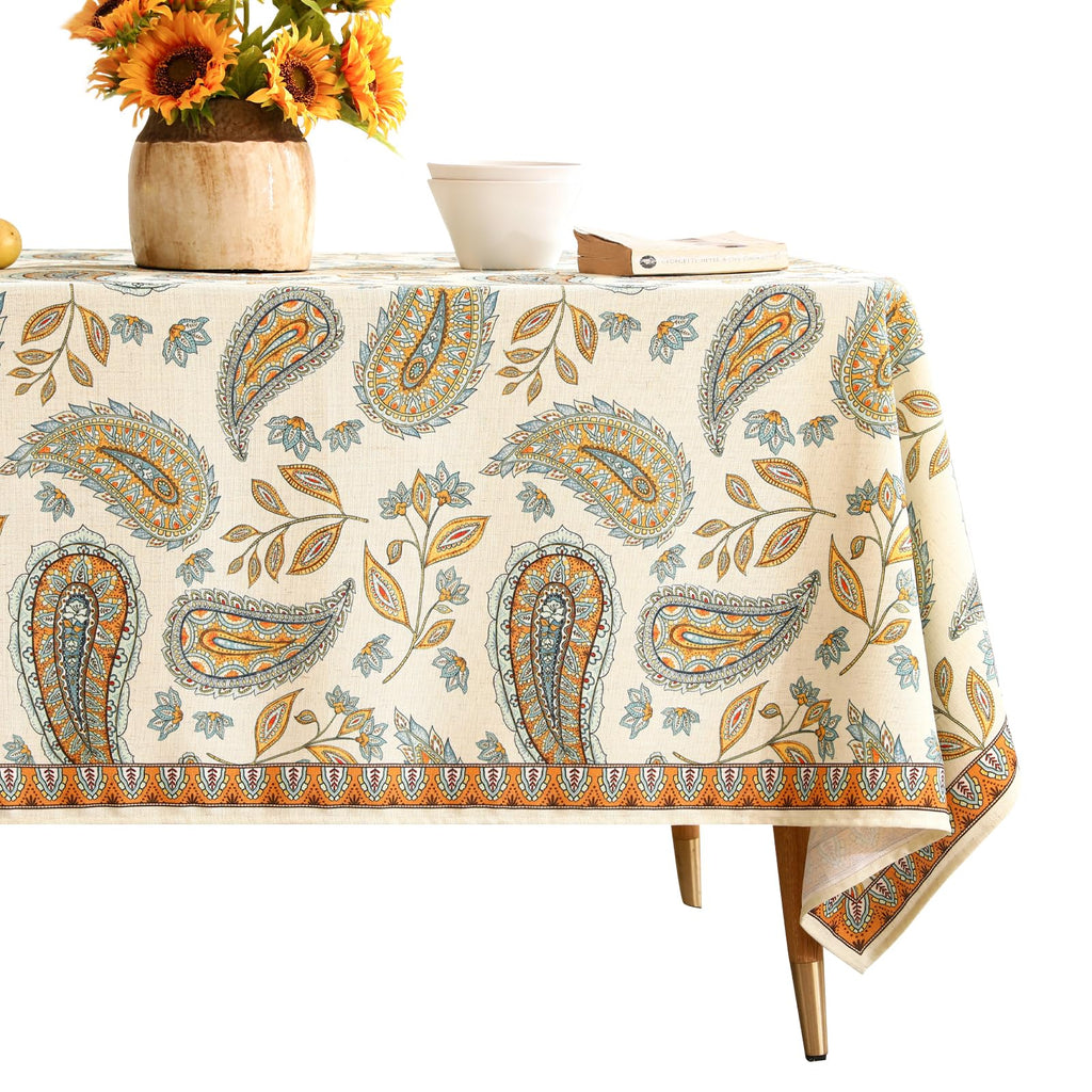 patdrea Vintage French Linen Tablecloth,Square,55"x55"-Wensel