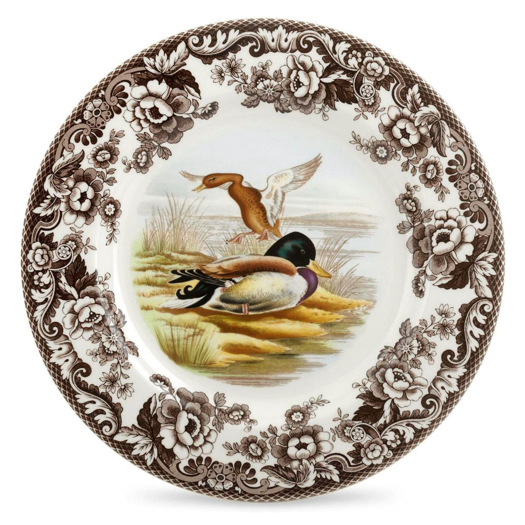 Spode Woodland Dinner Plate, Lapwing, 10.5” | Made in England | Ideal Hunting Cabin Décor | Microwave and Dishwasher Safe