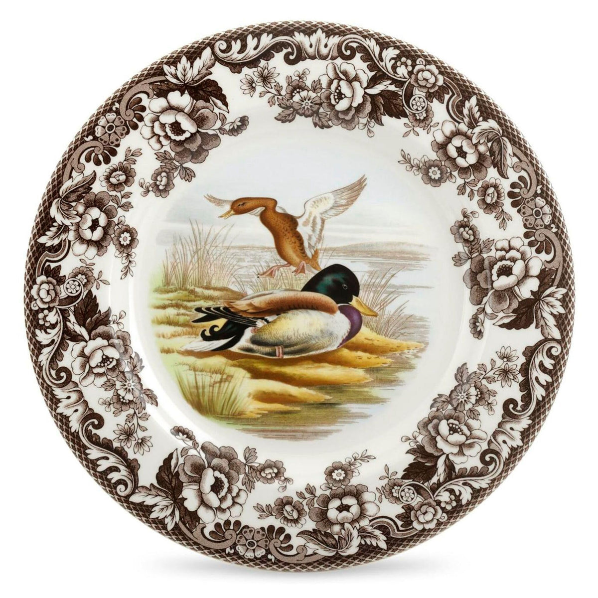 Spode Woodland Dinner Plate, Lapwing, 10.5” | Made in England | Ideal Hunting Cabin Décor | Microwave and Dishwasher Safe