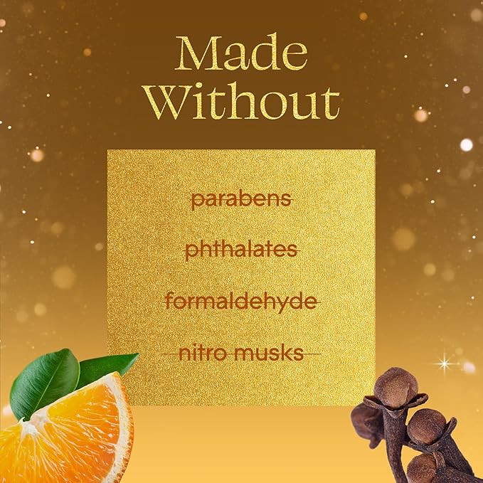Glade 3-Wick Scented Candle Jar, Orange Zest & Clove, Air Freshener Infused with Essential Oils, 6.8 Oz, 3 Count