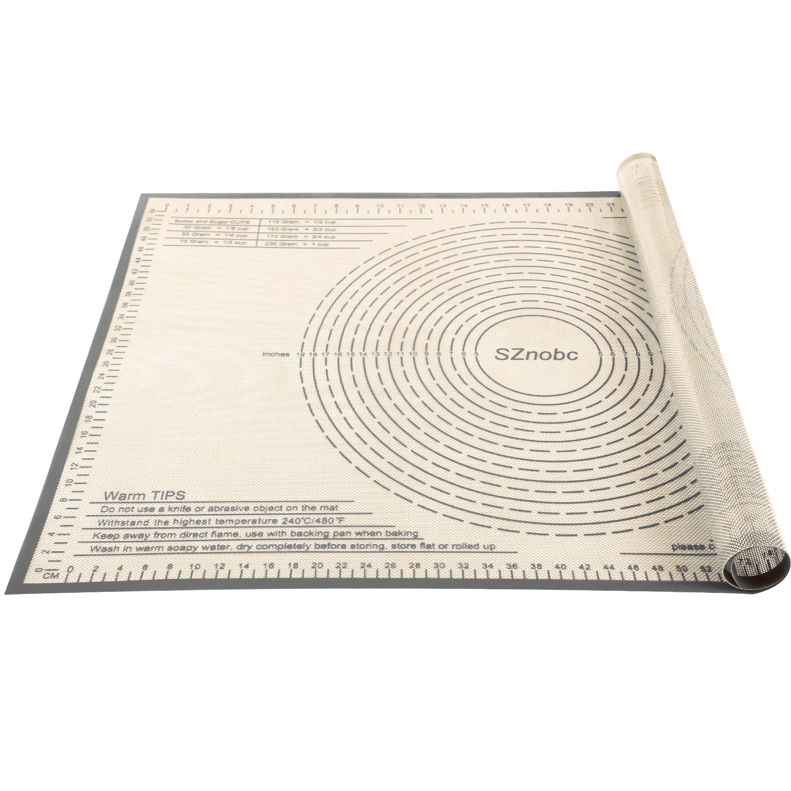 Silicone Pastry Mat 36X24 inch Baking mat Perfect for Dough, Pastry, Pie Crust, Fondant, Cookies, Bread, Pasta/Pizza,Pastry Board, Kitchen Counter Mat