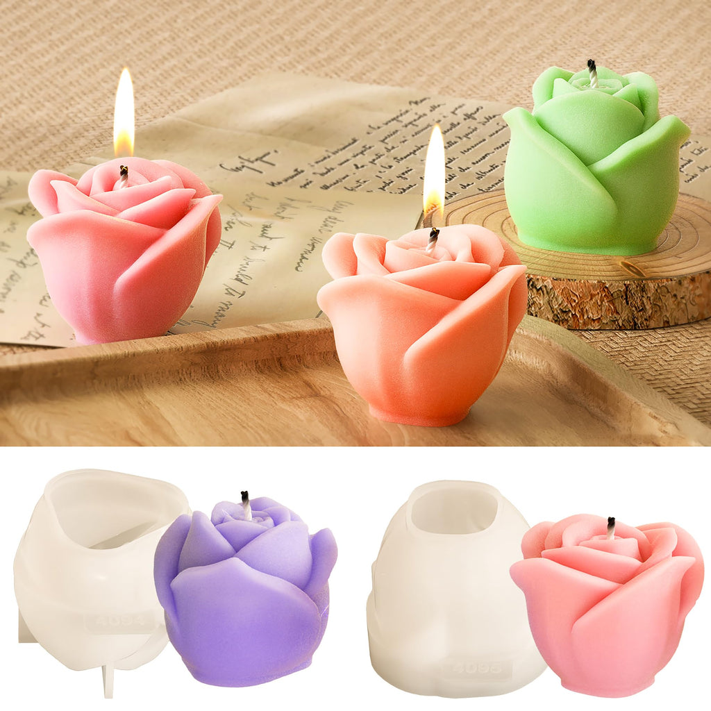 Rose Ball 3D Round Flower Peony Resin Casting Molds - Silicone Mold for Candle Making & Home Decor