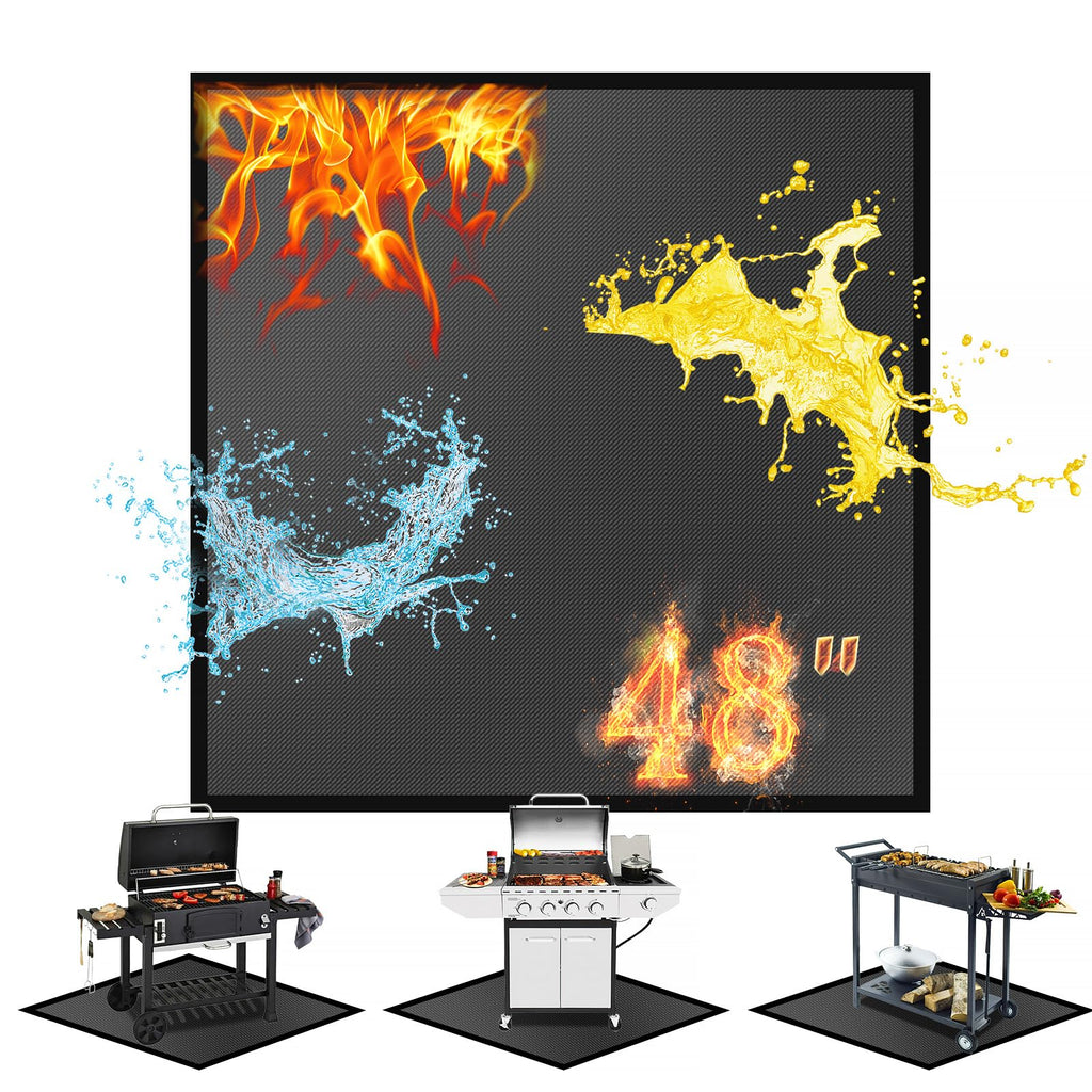 60 ×52 Inch Under Grill Mats for Outdoor Grill & Grill Mat for Under BBQ