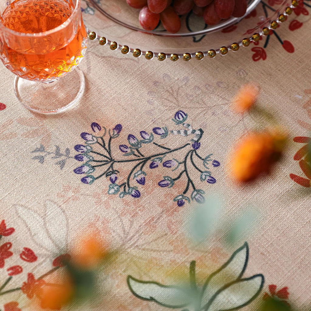 patdrea Vintage French Linen Tablecloth,Square,55"x55"-NewMari