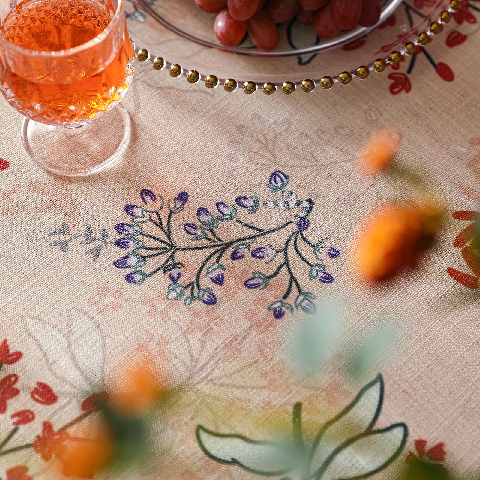 patdrea Vintage French Linen Tablecloth,Square,55"x55"-NewMari