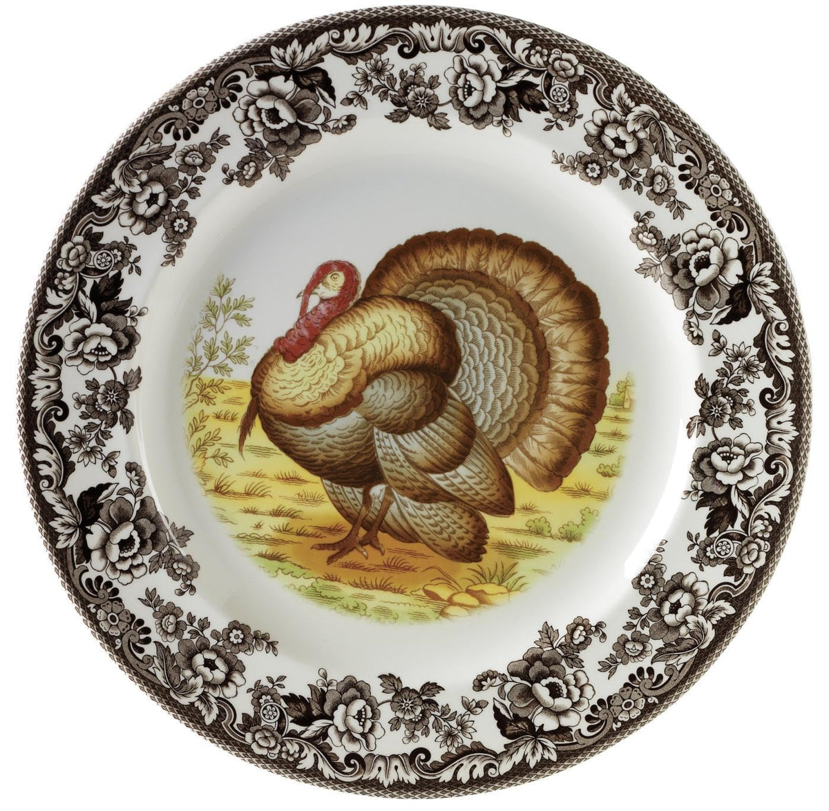 Spode Woodland Dinner Plate, Lapwing, 10.5” | Made in England | Ideal Hunting Cabin Décor | Microwave and Dishwasher Safe