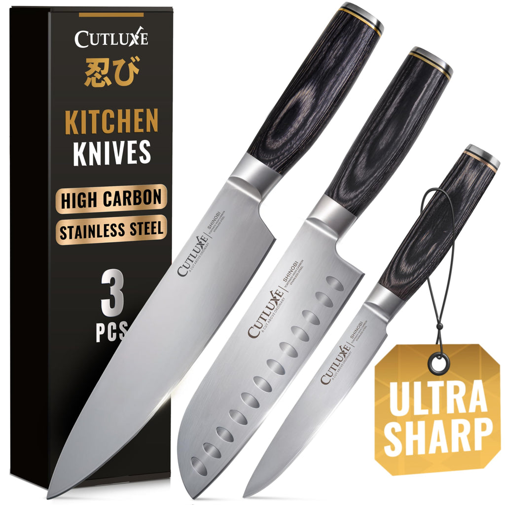 Cutluxe Santoku Knife, 5" Japanese Meat & Vegetable Knife for Chopping