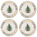 Spode Christmas Tree Gold Salad Plates, Set of 4 - Holiday Dinnerware