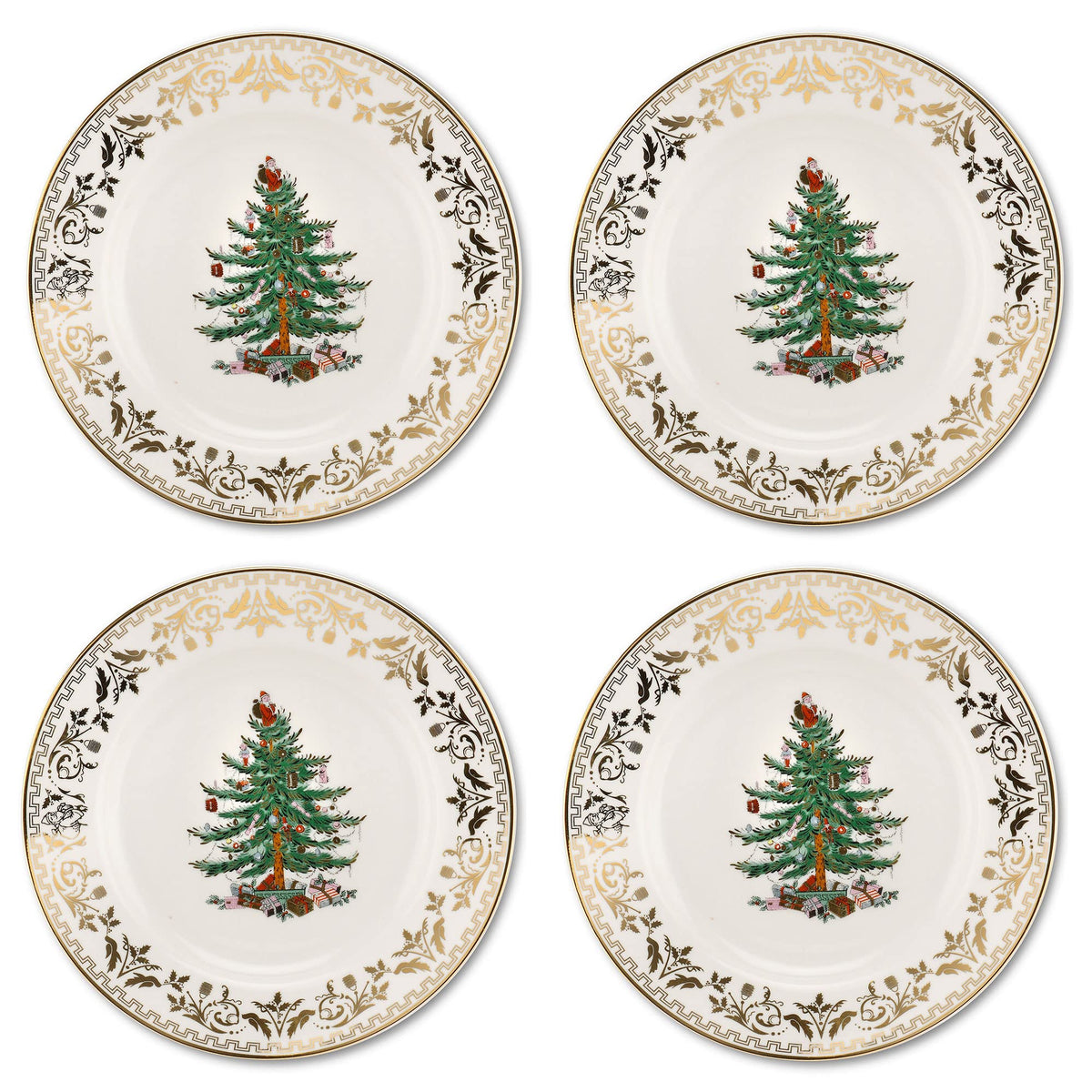Spode Christmas Tree Gold Salt and Pepper Shaker Set (2-Piece)- Holiday Kitchen & Table Décor - Festive Home Accent, Christmas Gift/Stocking Stuffer for Collectors & Holiday Enthusiasts