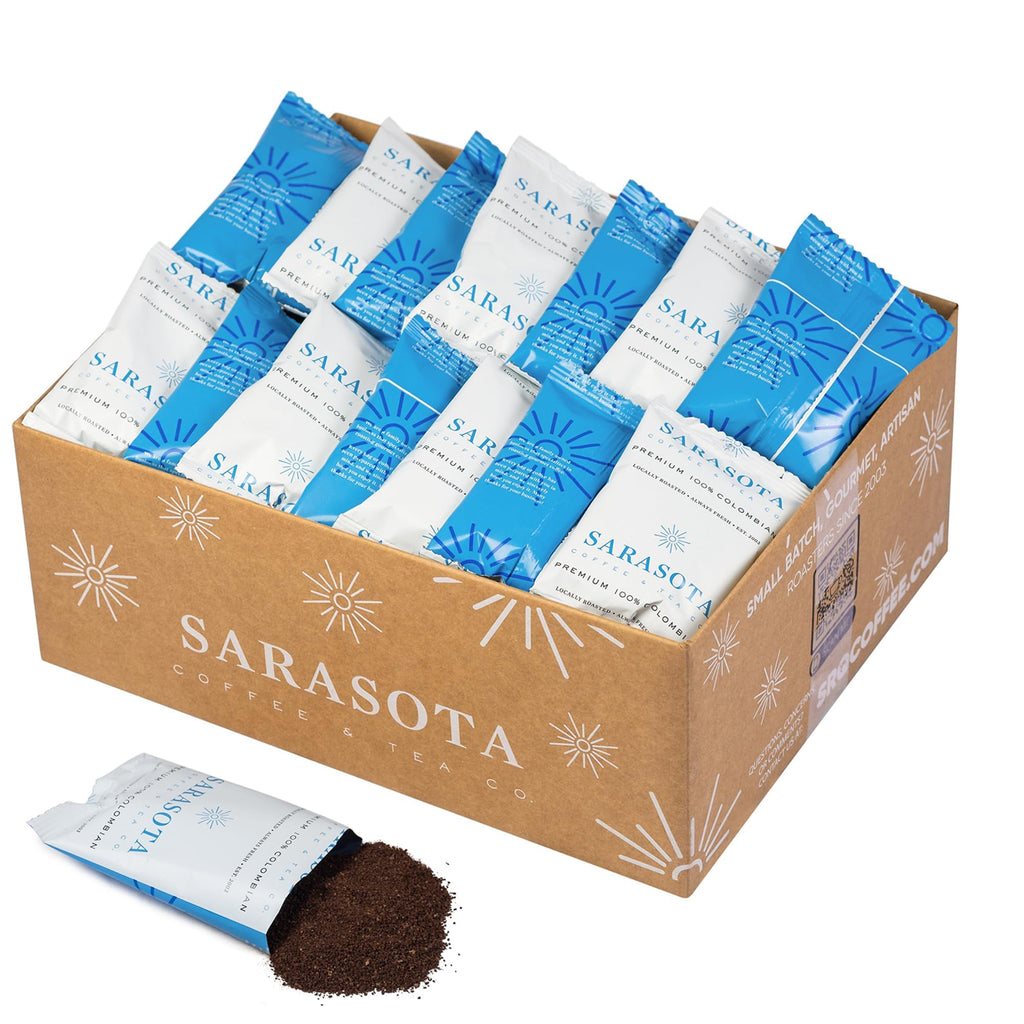 Coffee Packets Sampler – Coffee Variety Pack Ground Coffee Gift Set, Medium Dark & Flavored Roast, Low Acid Gourmet Pre-Measured Packs for 12-Cup Brewers, 2oz Individual Bags