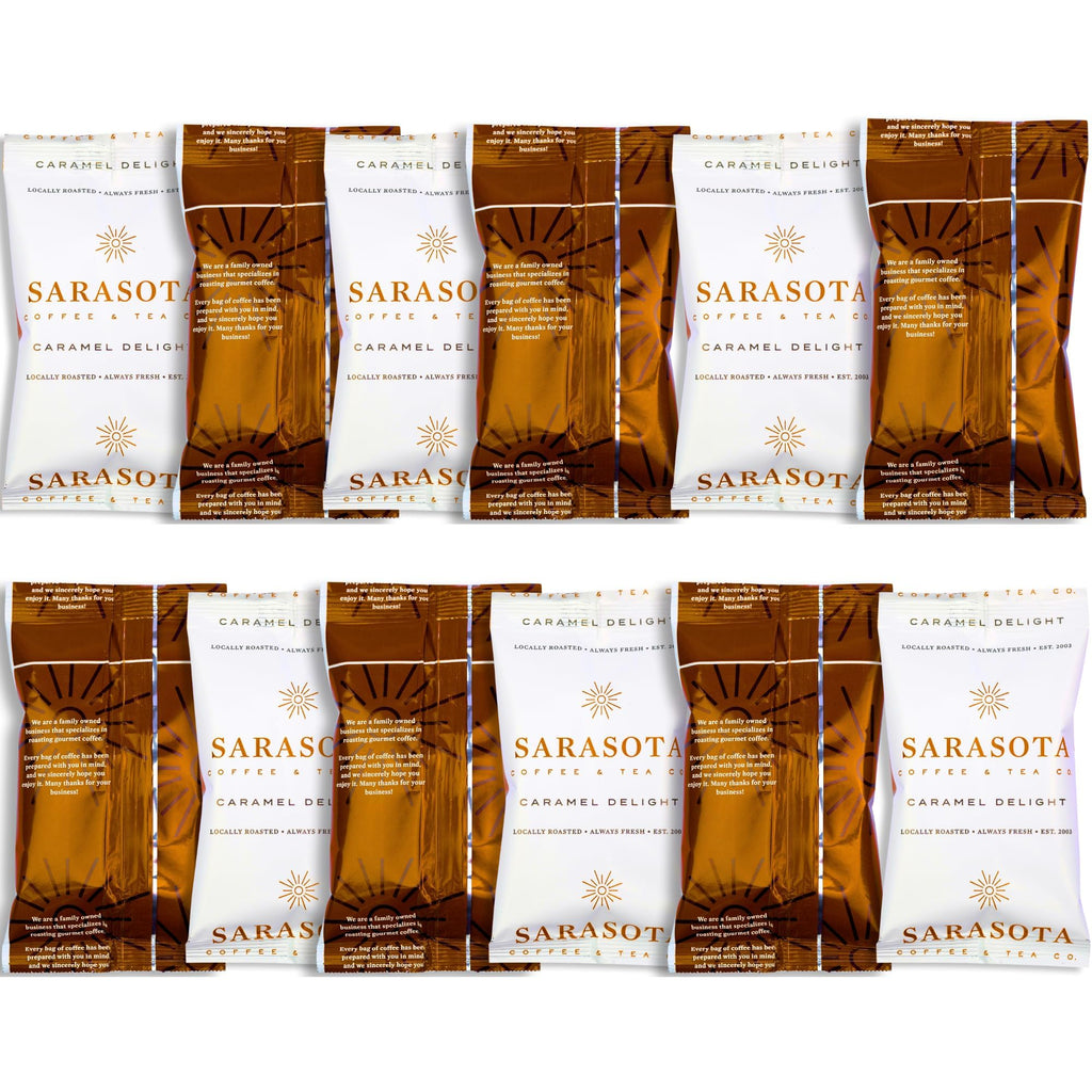 Coffee Packets Sampler – Coffee Variety Pack Ground Coffee Gift Set, Medium Dark & Flavored Roast, Low Acid Gourmet Pre-Measured Packs for 12-Cup Brewers, 2oz Individual Bags