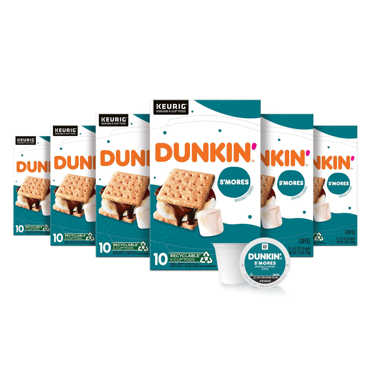 Dunkin’ White Chocolate Peppermint Artificially Flavored Coffee, 60 Pods