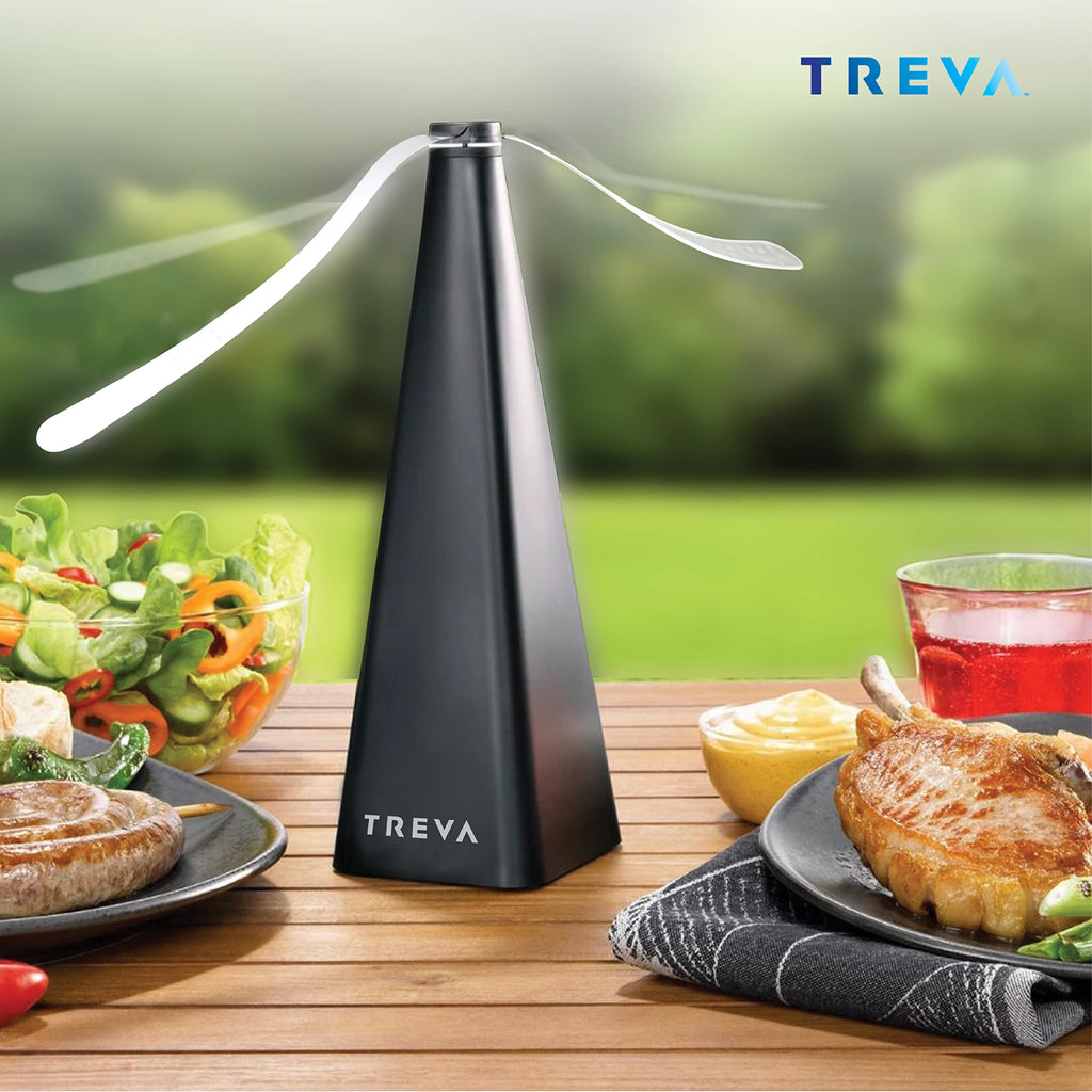 Treva Bug Fan Fly Deterrent with Holographic Blades 2-Pack Black