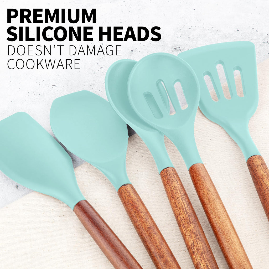 Zulay Kitchen 5 Piece Silicone Utensil Set