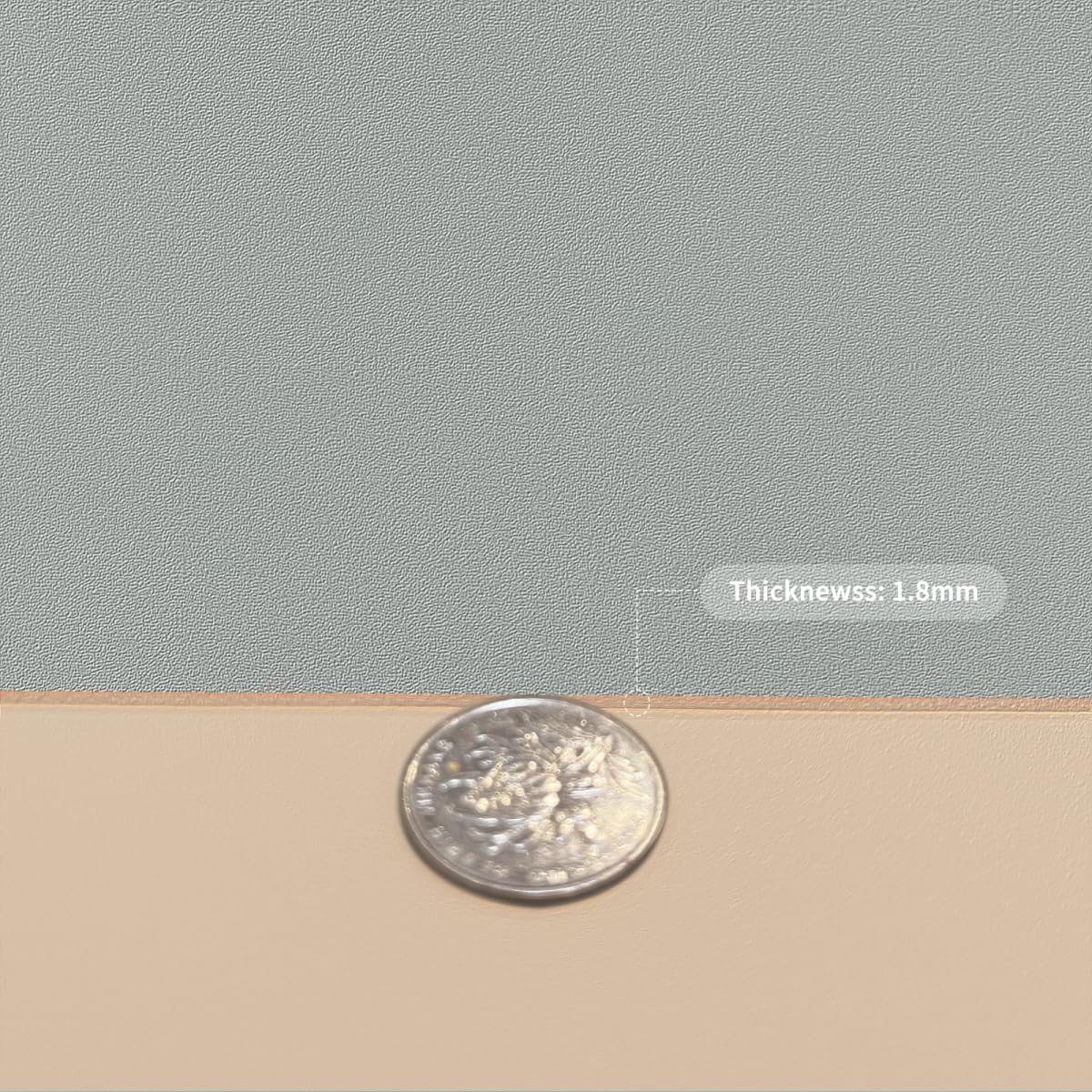 Zinkooat Faux Leather Table Cover,1.8mm Thick,42x84 Inch Table Protector,Table Protector for Dining Room Table,Dining Table Cover,Table Protector Pad.(Light Brown+Gray,42x84)