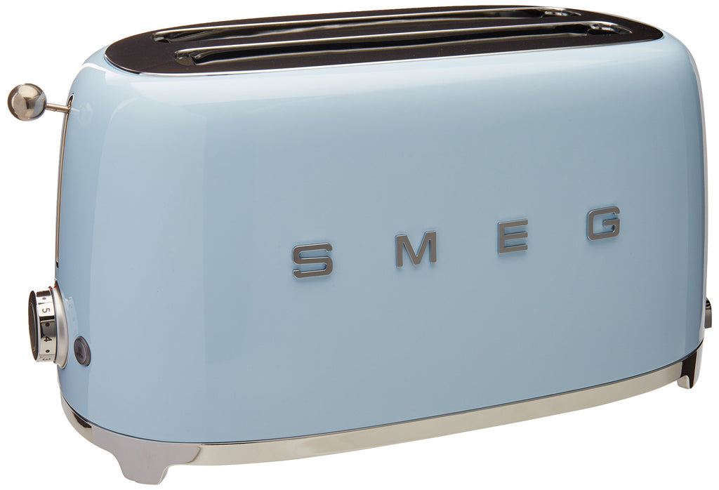 SMEG 2 Slice Toaster with 6 Presets and Defrost Function and Removable Crumb Tray TSF01RDUS, RED
