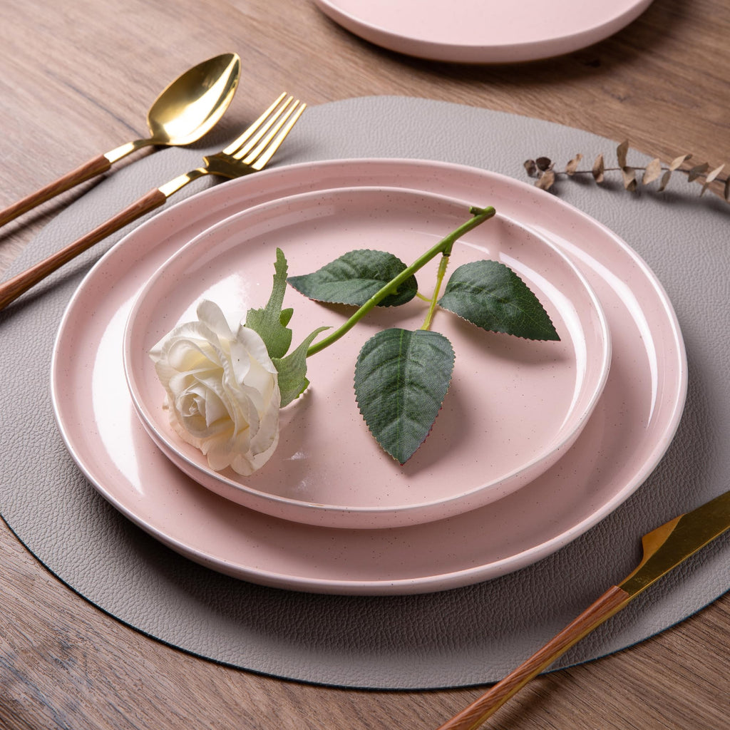AmorArc Dinnerware Sets for 8, 24 Pieces Ceramic Plates and Bowls Set