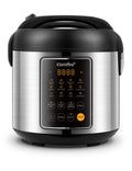 COMFEE' 14-in-1 Rice Cooker, Stainless Steel, 10-Cups Uncooked Rice