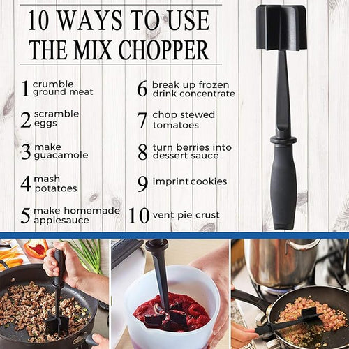 2 Pack Meat Chopper Ground Beef Masher Tool for Hamburger