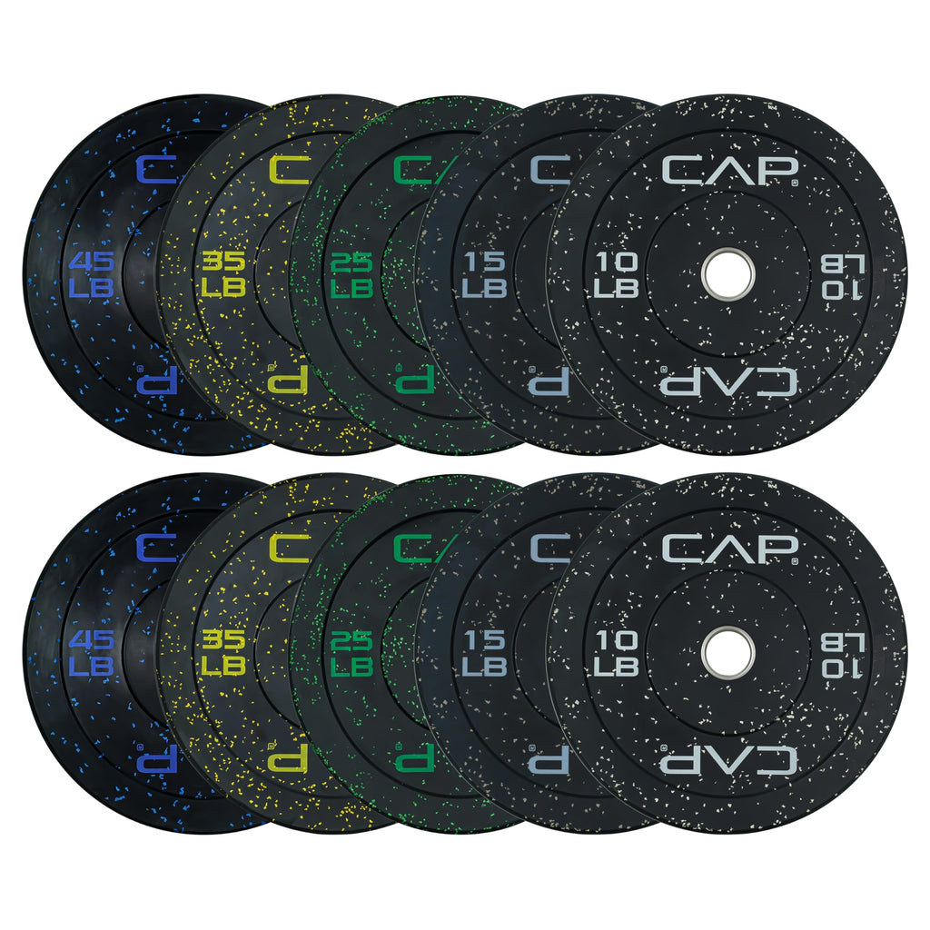 CAP 260lb Competition Olympic Bumper Plate Weight Set