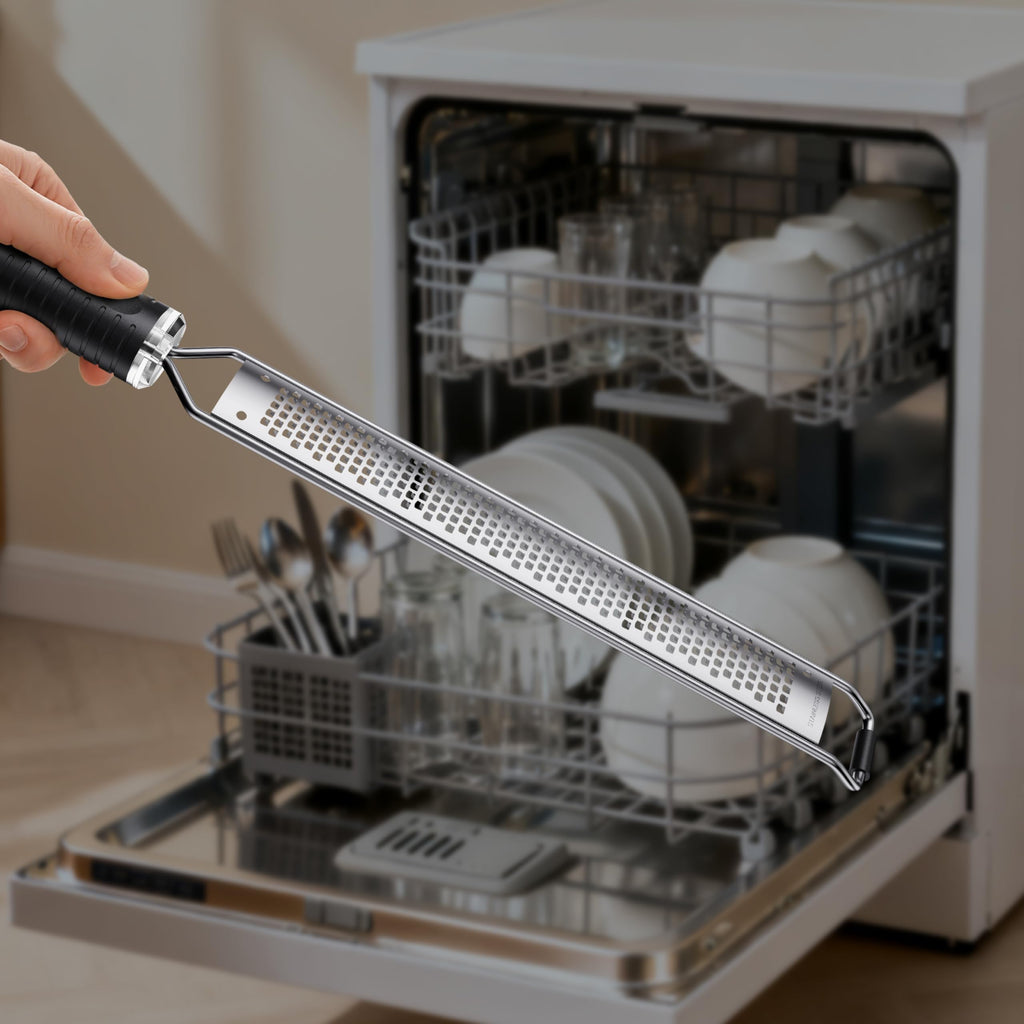 Cheese Grater with Slip-Free Grip, Lemon Zester for Gitrus fruits, Chocolate, Hard Cheeses