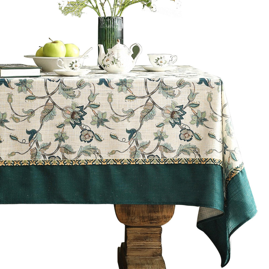 patdrea Vintage French Linen Tablecloth,Rectangular,118"x67"-Kulom A