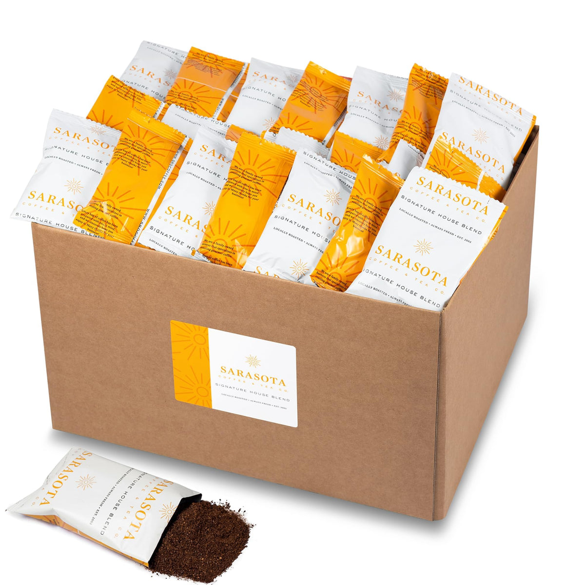 Coffee Packets Sampler – Coffee Variety Pack Ground Coffee Gift Set, Medium Dark & Flavored Roast, Low Acid Gourmet Pre-Measured Packs for 12-Cup Brewers, 2oz Individual Bags