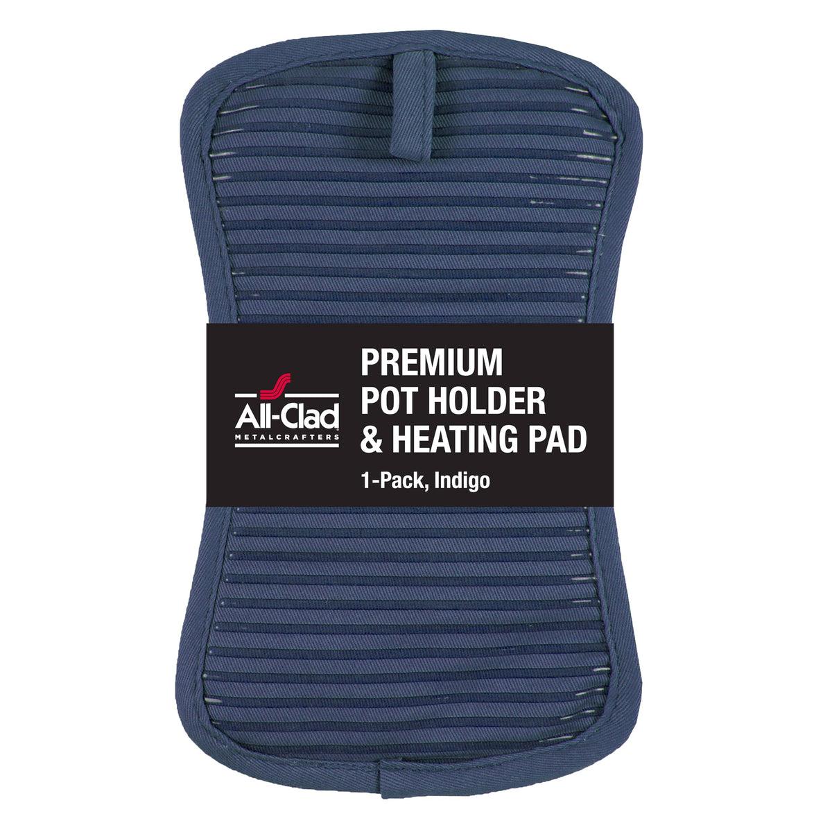 All-Clad Premium Pot Holder & Heating Pad, (1-Pack) Heat Resistant to 500 Degrees, 100% Cotton 10"x6.25" for Kitchen and Barbeque, Chili Red