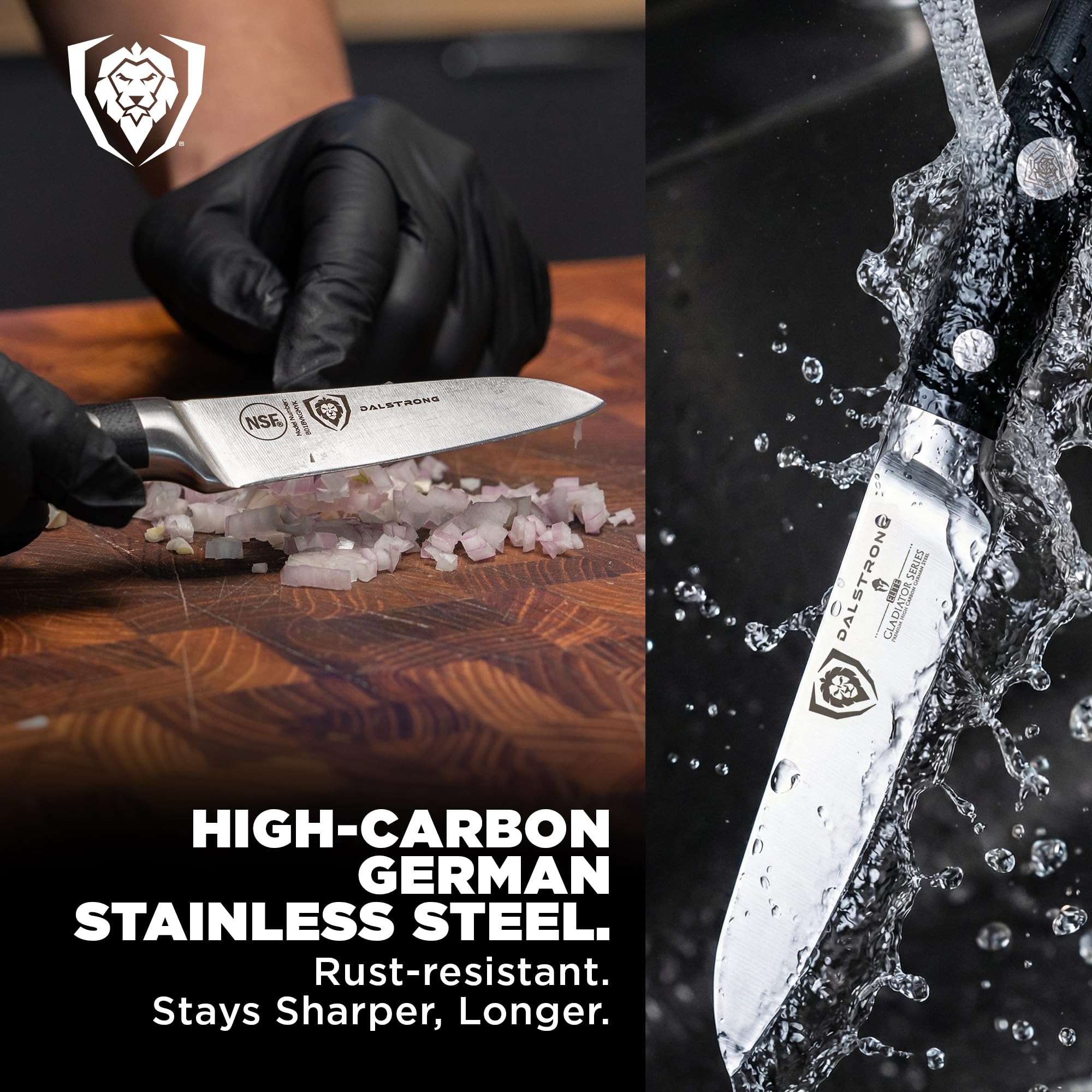 Dalstrong Paring Knife - 3.5 inch - Forged High-Carbon German Steel - Black G10 Handle - Sheath - Small Knife Fruit Vegetable Cutting Knife - Gladiator Series Elite - Razor Sharp Kitchen Knife - NSF