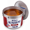 MirOil 6 Gallon Blue Oil Grease Bucket & Filter Pot