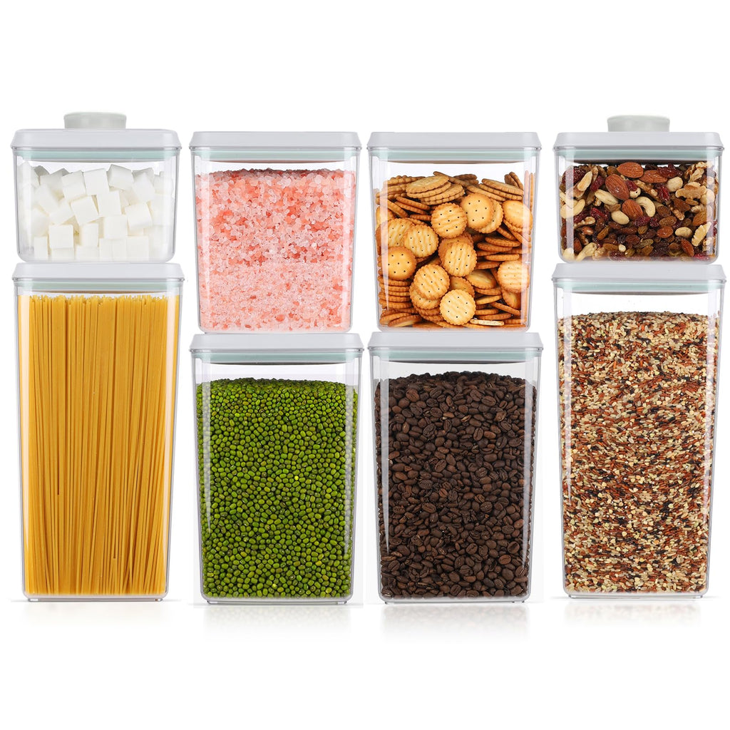 Melovom Pop Food Storage Containers Set Airtight Food Storage Containers with Pop Lids, Kitchen Pantry Organization and Storage, BPA Free, 2 x 2.8Qt