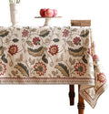 ISAENNE Designer Provence Floral Tablecloth Rectangular,Linen Colorful Washable Indoor Table Cloth,Durable Decor Tablecloths for Dining Thanksgiving Kitchen Christmas,55"*87"-Ratina
