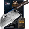 SYOKAMI Meat Cleaver Chef Knife with Sheath, 7.7 Inch Butcher Knife
